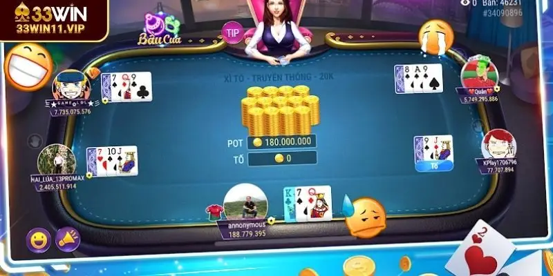 Vài nét về game bài Xì Tố 33WIN hấp dẫn